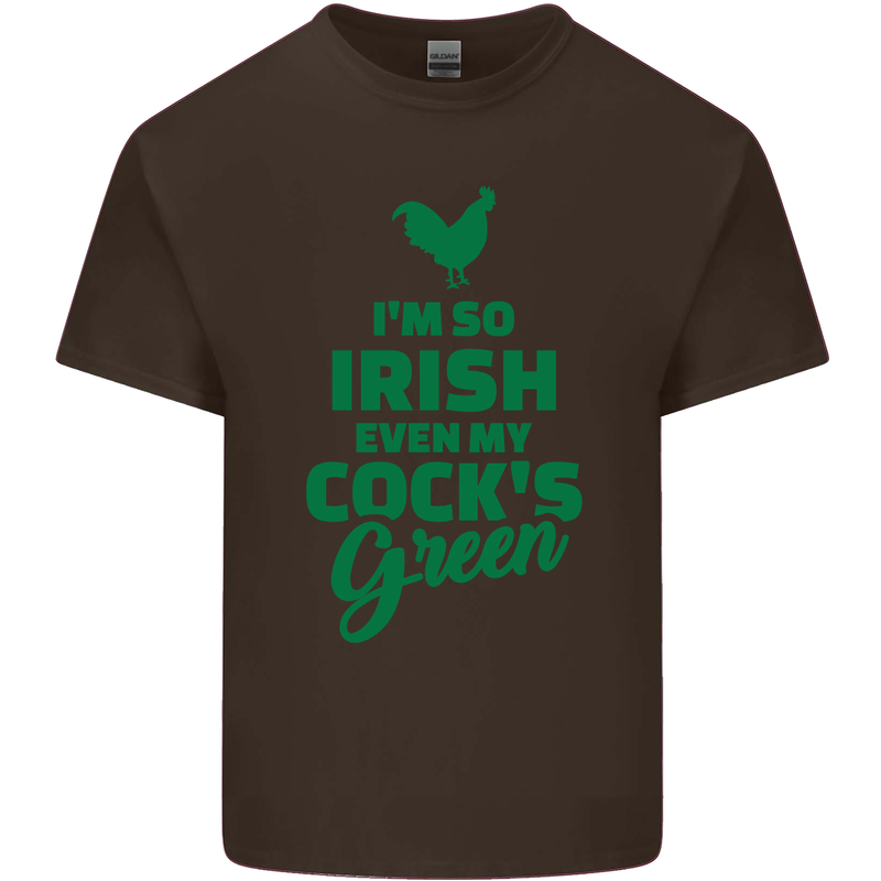Irish Even My Cock's Green St Patricks Day Kids T-Shirt Childrens Chocolate