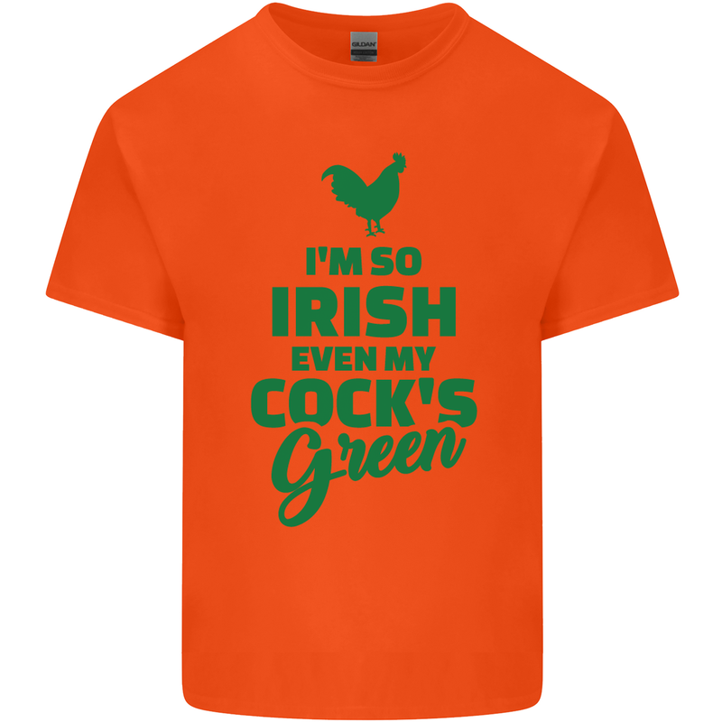 Irish Even My Cock's Green St Patricks Day Kids T-Shirt Childrens Orange