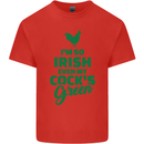 Irish Even My Cock's Green St Patricks Day Kids T-Shirt Childrens Red