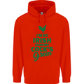 Irish Even My Cock's Green St Patricks Day Mens 80% Cotton Hoodie Bright Red
