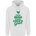 Irish Even My Cock's Green St Patricks Day Mens 80% Cotton Hoodie White
