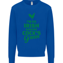 Irish Even My Cock's Green St Patricks Day Mens Sweatshirt Jumper Royal Blue