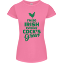 Irish Even My Cock's Green St Patricks Day Womens Petite Cut T-Shirt Azalea