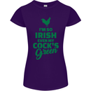 Irish Even My Cock's Green St Patricks Day Womens Petite Cut T-Shirt Purple