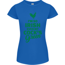 Irish Even My Cock's Green St Patricks Day Womens Petite Cut T-Shirt Royal Blue