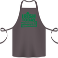Irish Hungover Tomorrow St. Patrick's Day Cotton Apron 100% Organic Dark Grey