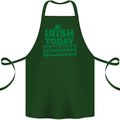Irish Hungover Tomorrow St. Patrick's Day Cotton Apron 100% Organic Forest Green