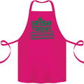 Irish Hungover Tomorrow St. Patrick's Day Cotton Apron 100% Organic Pink