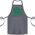Irish Hungover Tomorrow St. Patrick's Day Cotton Apron 100% Organic Steel