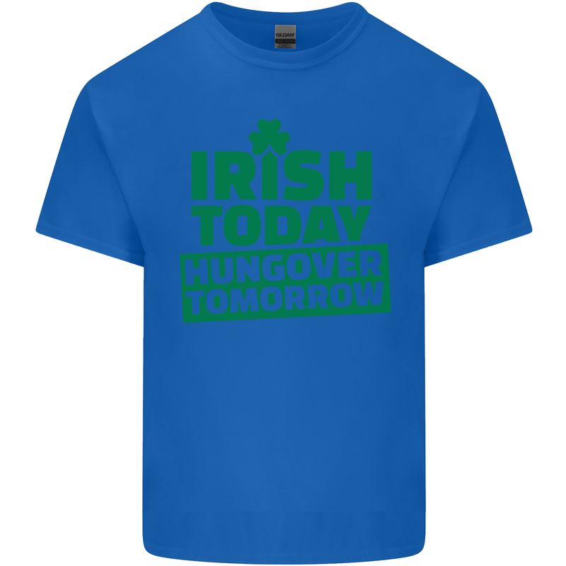 Irish Hungover Tomorrow St. Patrick's Day Kids T-Shirt Childrens Royal Blue