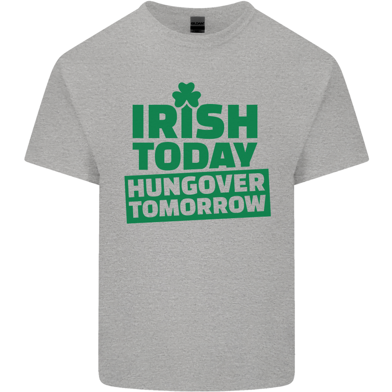 Irish Hungover Tomorrow St. Patrick's Day Kids T-Shirt Childrens Sports Grey