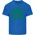 Irish Hungover Tomorrow St. Patrick's Day Mens Cotton T-Shirt Tee Top Royal Blue