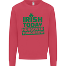 Irish Hungover Tomorrow St. Patrick's Day Mens Sweatshirt Jumper Heliconia