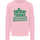 Irish Hungover Tomorrow St. Patrick's Day Mens Sweatshirt Jumper Light Pink