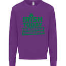 Irish Hungover Tomorrow St. Patrick's Day Mens Sweatshirt Jumper Purple