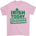 Irish Hungover Tomorrow St. Patrick's Day Mens T-Shirt Cotton Gildan Light Pink