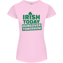 Irish Hungover Tomorrow St. Patrick's Day Womens Petite Cut T-Shirt Light Pink