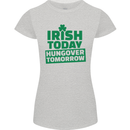 Irish Hungover Tomorrow St. Patrick's Day Womens Petite Cut T-Shirt Sports Grey