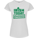 Irish Hungover Tomorrow St. Patrick's Day Womens Petite Cut T-Shirt White