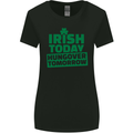 Irish Hungover Tomorrow St. Patrick's Day Womens Wider Cut T-Shirt Black