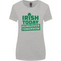 Irish Hungover Tomorrow St. Patrick's Day Womens Wider Cut T-Shirt Sports Grey