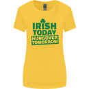 Irish Hungover Tomorrow St. Patrick's Day Womens Wider Cut T-Shirt Yellow