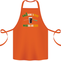 Irish You Were Beer St. Patrick's Day Beer Cotton Apron 100% Organic Orange