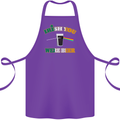Irish You Were Beer St. Patrick's Day Beer Cotton Apron 100% Organic Purple