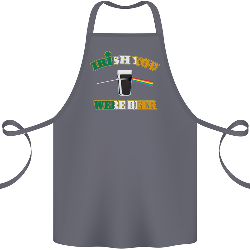 Irish You Were Beer St. Patrick's Day Beer Cotton Apron 100% Organic Steel