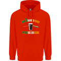 Irish You Were Beer St. Patrick's Day Beer Mens 80% Cotton Hoodie Bright Red