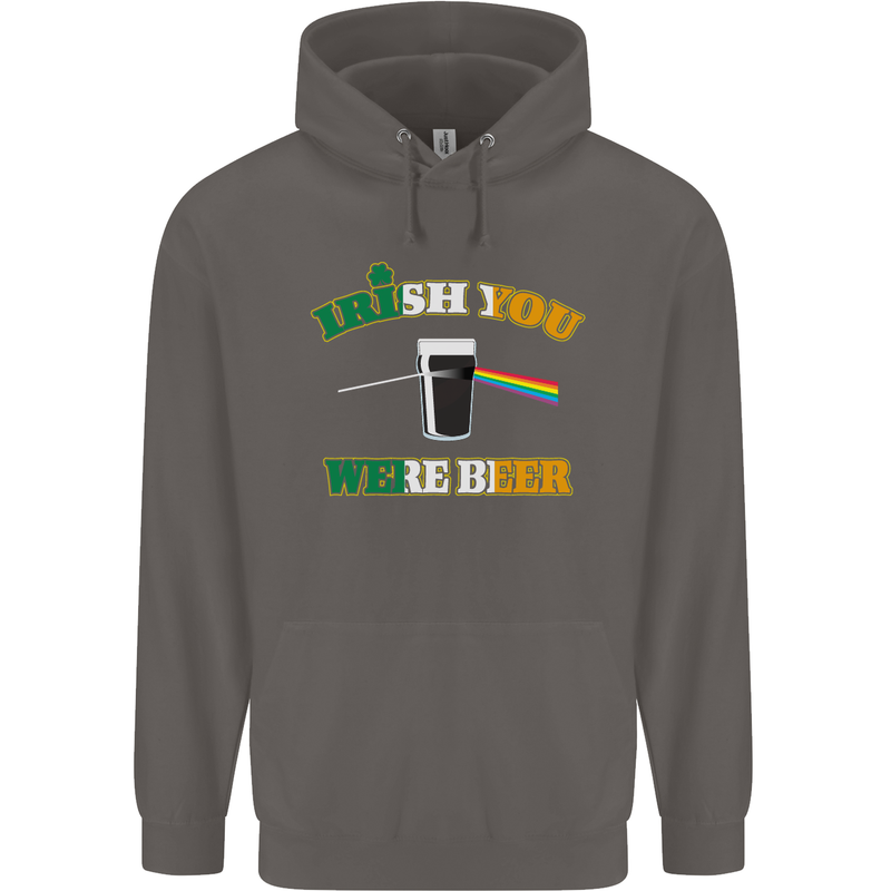 Irish You Were Beer St. Patrick's Day Beer Mens 80% Cotton Hoodie Charcoal