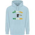Irish You Were Beer St. Patrick's Day Beer Mens 80% Cotton Hoodie Light Blue