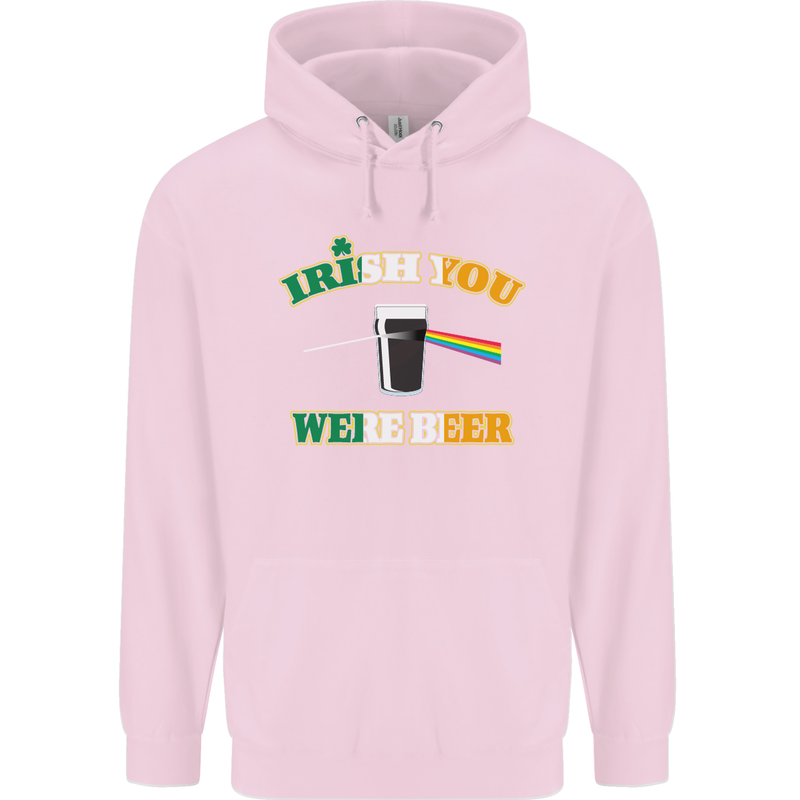 Irish You Were Beer St. Patrick's Day Beer Mens 80% Cotton Hoodie Light Pink