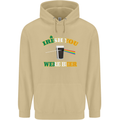 Irish You Were Beer St. Patrick's Day Beer Mens 80% Cotton Hoodie Sand
