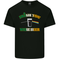 Irish You Were Beer St. Patrick's Day Beer Mens Cotton T-Shirt Tee Top Black