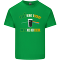 Irish You Were Beer St. Patrick's Day Beer Mens Cotton T-Shirt Tee Top Irish Green