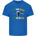 Irish You Were Beer St. Patrick's Day Beer Mens Cotton T-Shirt Tee Top Royal Blue