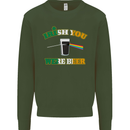 Irish You Were Beer St. Patrick's Day Beer Mens Sweatshirt Jumper Forest Green