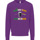 Irish You Were Beer St. Patrick's Day Beer Mens Sweatshirt Jumper Purple
