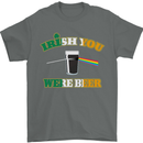 Irish You Were Beer St. Patrick's Day Beer Mens T-Shirt Cotton Gildan Charcoal