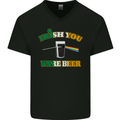 Irish You Were Beer St. Patrick's Day Beer Mens V-Neck Cotton T-Shirt Black
