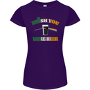 Irish You Were Beer St. Patrick's Day Beer Womens Petite Cut T-Shirt Purple