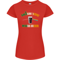 Irish You Were Beer St. Patrick's Day Beer Womens Petite Cut T-Shirt Red