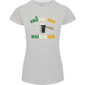 Irish You Were Beer St. Patrick's Day Beer Womens Petite Cut T-Shirt Sports Grey