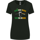 Irish You Were Beer St. Patrick's Day Beer Womens Wider Cut T-Shirt Black