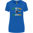 Irish You Were Beer St. Patrick's Day Beer Womens Wider Cut T-Shirt Royal Blue