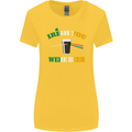 Irish You Were Beer St. Patrick's Day Beer Womens Wider Cut T-Shirt Yellow