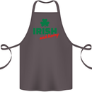Irish and Horny St. Patrick's Day Cotton Apron 100% Organic Dark Grey