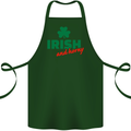 Irish and Horny St. Patrick's Day Cotton Apron 100% Organic Forest Green