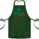Irish and Horny St. Patrick's Day Cotton Apron 100% Organic Forest Green